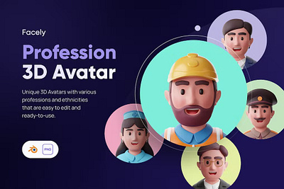 Profession 3D Avatar / Character - Facely v2 3d 3d icon 3d icons adobe photoshop graphic graphic design graphic resources graphics icon icon design icon illustration icon set iconography icons design iconset illustrator logo set vector