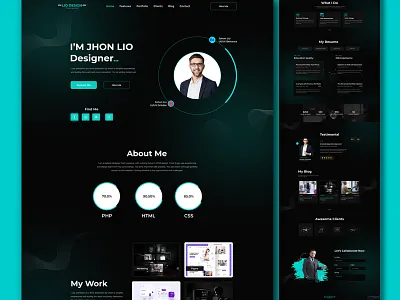 Portfolio Website Design graphic design landing motion graphics portfolio template trend design ui uiux design ux web web design