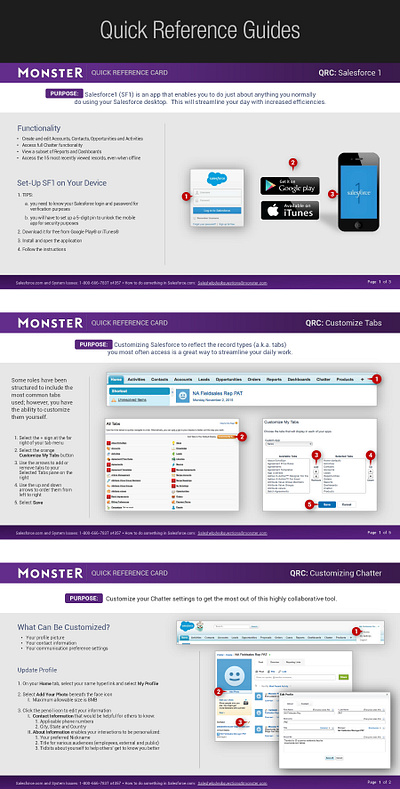 Quick Reference Cards. Client MONSTER design graphic design typography vector