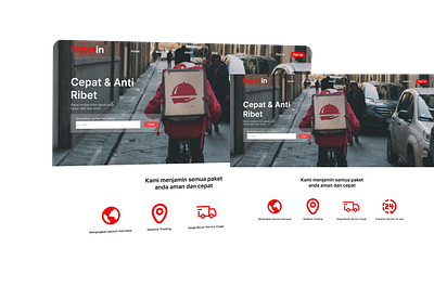 Landing Page - Logistics Paketin design shot stock ui ux