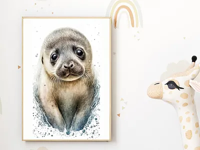 Watercolor Baby Pup Nursery Wall Art Décor art for nursery baby nursery baby pup baby room decor home decor kids room decor kids wall art nursery decor nursery decoration nursery ideas nursery inspiration nursery style nursery wall art pup art puppy art wall décor watercolor watercolor art watercolor love watercolor painting