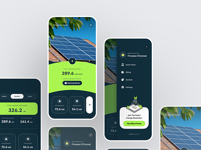 🌞 SolarQ • Solar Panel Monitoring App app app design design energy home house ios manage mobile mobile app mobile design mobile ui monitor monitoring solar solar energy solar panel ui ui design ux