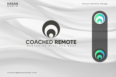 Logo Design For Coached Remote body and mind logo coaching company corporate identity fitness logo remote coaching remote logo