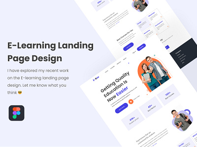 E-learning Landing Page branding course developer development e learning header hero section instructor landing page marketing mentor online ui ui design uiux user interface ux design webdesign webdevelopment website