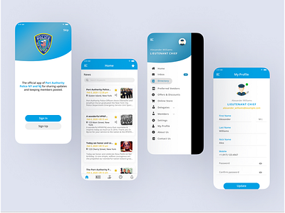 Police App UI Design app app design brand design brand identity branding design graphic design illustration logo minimal police typography ui ux vector website website design