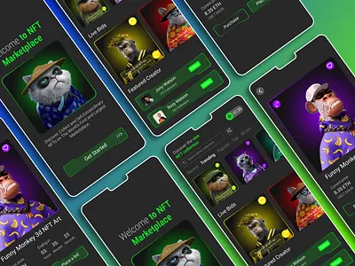 NFT UI App Design branding design figma graphic design nft app nft app design nft ui design ui ui design uiux ux ux design