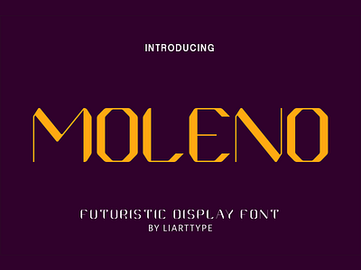 Maoleno display font brush design display font displayfont font futuristic font illustration logo modern font retro font