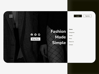 Fashion web ui adobe xd clothing dark design dribbble fashion figma home homepage landing luxury minimal model simple ui uiux unique vertical web website