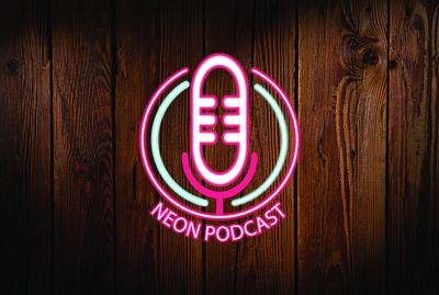 Neon Color Podcast Logo art designer gfx graphic illustrator itune logo neon neon light neonlogo podcast