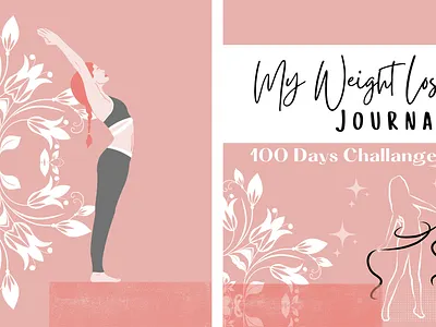 Weight Loss Journal Book Cover graphic design illustration weight loss journal book cover