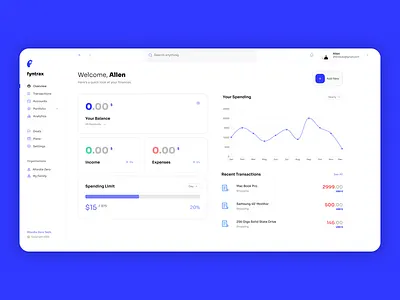 Fyntrax - Financial management app bank banking branding dashboard design finance finance dashboard ui ux web website