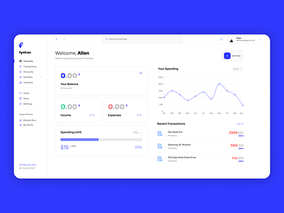 Fyntrax - Financial management app bank banking branding dashboard design finance finance dashboard ui ux web website