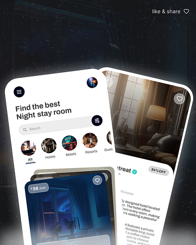 Rooms Booking App Concept graphic design motion graphics ui