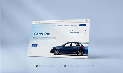 CarzLine Website Mockup adobe adobe xd app app design app ui branding design figma graphic design illustration logo ui ux website