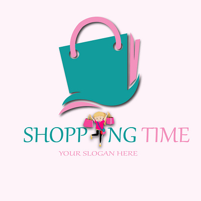 ELEGANT SHOPPING LOGO DESIGN. 3d branding design graphic design illustration logo typography vector