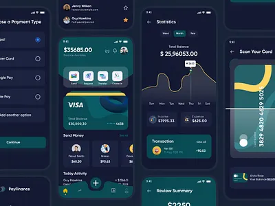 Fintech, Finance, E-Wallet, Online Banking & Payment App appdesign application design business digital product design finance app design financial fintech mobile ui mobileappdesign online banking app software design uiux design userinterface