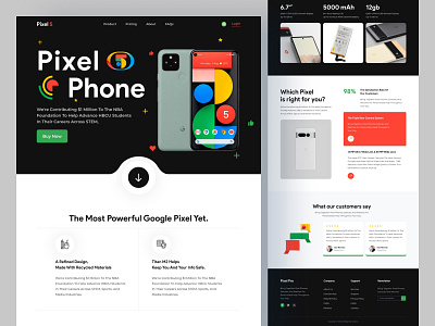 Google Pixel 5 Mobile Landing Page creative design google google phone google pixel google product home page landing page mobile phone pixel 5 pixel mobile product page smartphone trending ui uidesign uxdesign web page webdesign website