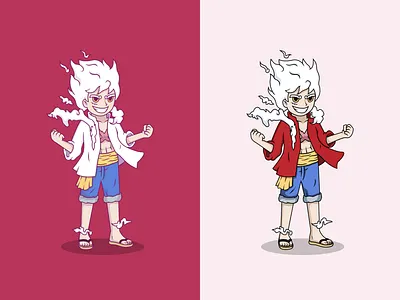 Monkey D. Luffy animation anime branding design flat graphic design icon illustration illustrator logo luffy minimal motion graphics naruto pirates stuff ui ux vector website