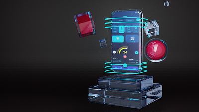 3D illustrations for mobile and web apps 3d uiux mockup