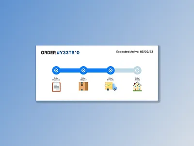 Delivery Progress Bar arrival blue color daily daily 100 challenge daily ui dailyui delivery design figma graphic design icons illustration mail parcel track tracker tracking ui ux