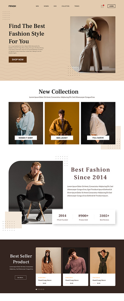 E-commerce Fashion Website Ui Design branding ecommerce web design fashion web ui design fashion website design graphic design landing page design ui ui design uiux web design website design