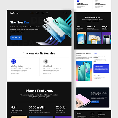 Infinix Hot 12 Landing Page infinix landing page ui ux