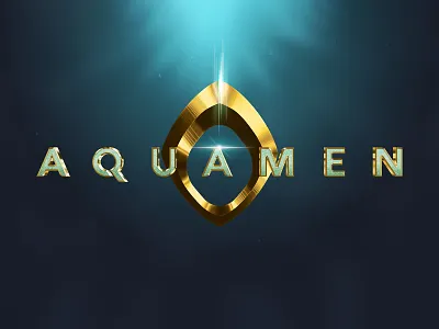 AQUAMAN | Text Effect - Photoshop Template 3d 3d text aquaman cinematic dc comics dceu design download fantasy file film justice league logo mockup movie photoshop psd sci fi superhero template