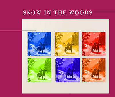 Snow in the woods graphic design