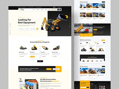 Construction Equipment Website auction backhoe bid booking bulldozer construction directory duty equipment equipment excavating industrial landing design landing page landing page design rental rentals renting tools web design website