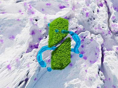 Landscape 3d abstract branding design illustration logo