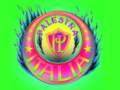 Palestra Italia animation brasil brazil crest design fire football football league graphic design green illustration illustrator italy league palmeiras soccer sport