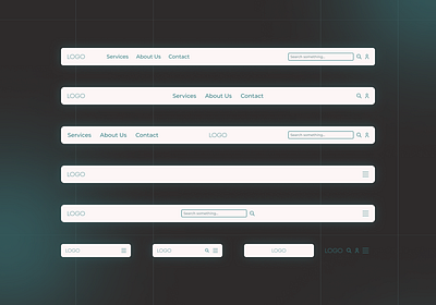 Web Navbars UI Kit - Classic, Minimalism classic design header kit minimalism navbar ui ux web