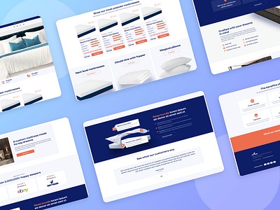 Mattress - The best sleeping experience UI/UX homepage blue website bundle shop categories category page creative website ecommerce ecommerce website eshop homepage landing page mattress mattress website minimal website modern website product design product page user user experience user friendly user interface