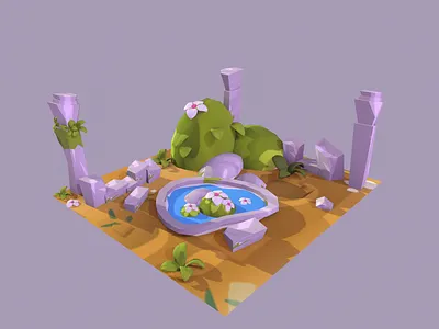 Pond art cartoon characterdesign concept design illustration