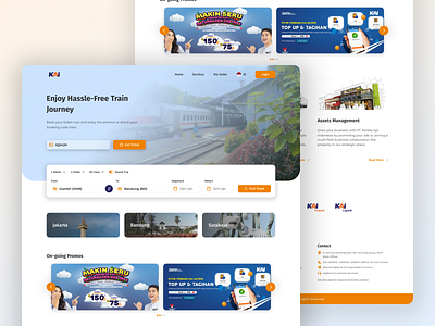 KAI Landing Page Redesign daily design landing page redesign ticket train travel ui ux web web design