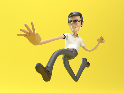 Jonas – the action man 3d 3d character cartoon character character art character design cinema4d comic illustration redshift3d rigging stylized character