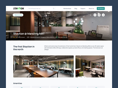 Staytion Social Working Space Landing Page analytics booking coworking dailyui landing page listing ui ui ux ux web design