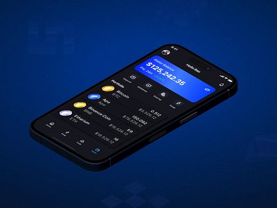 Crypto Wallet - Quick Action 3d animation app crypto cryptocurrency design ui