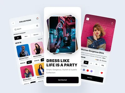 E-commerce - Mobile app app app design creative design e commerce e commerce app e commerce design ecommerce fashion fashion app illustration ios app ios app design mobile app mobile app design mobile design mobile ui onlineshop shop ui