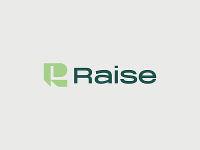 Raise Logo Design blockchain brand branding coin crypto design futuristic geometric green icon logo logodesign minimal monogram nft r letter smart logo tech technology