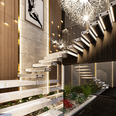 RESTAURANT LUXURY STAIRS 3d design architecture archkey design house design interior luxury design photorealistic residential restaurant stairs