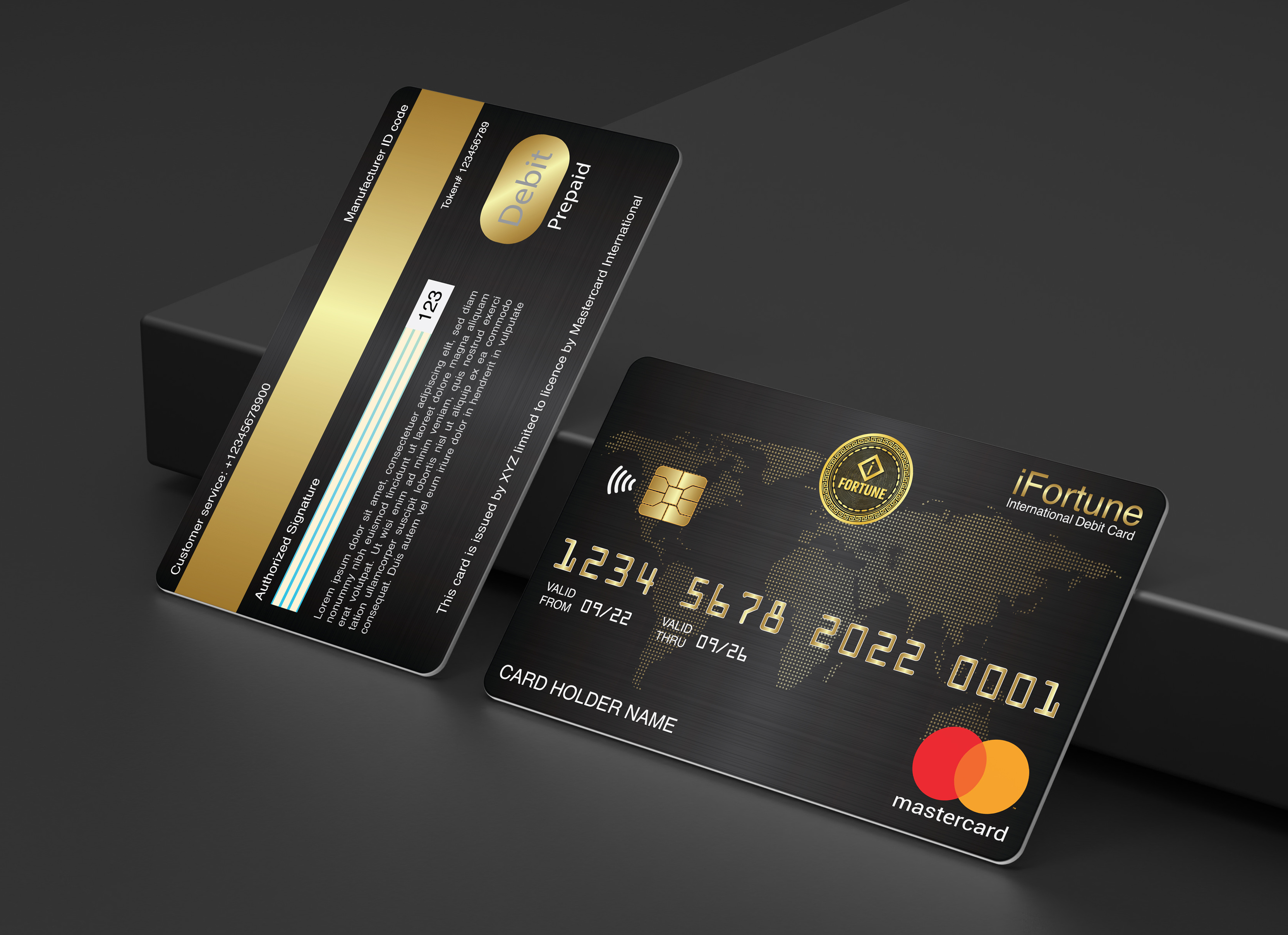Example of 3D Credit Card Mockup Image Presentation