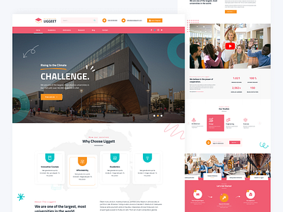 University Landing page 3d agency animation branding business company corporate creative design graphic design illustration landing logo motion graphics page ui university