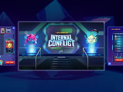 Supa Card Game design illustration ui ux web