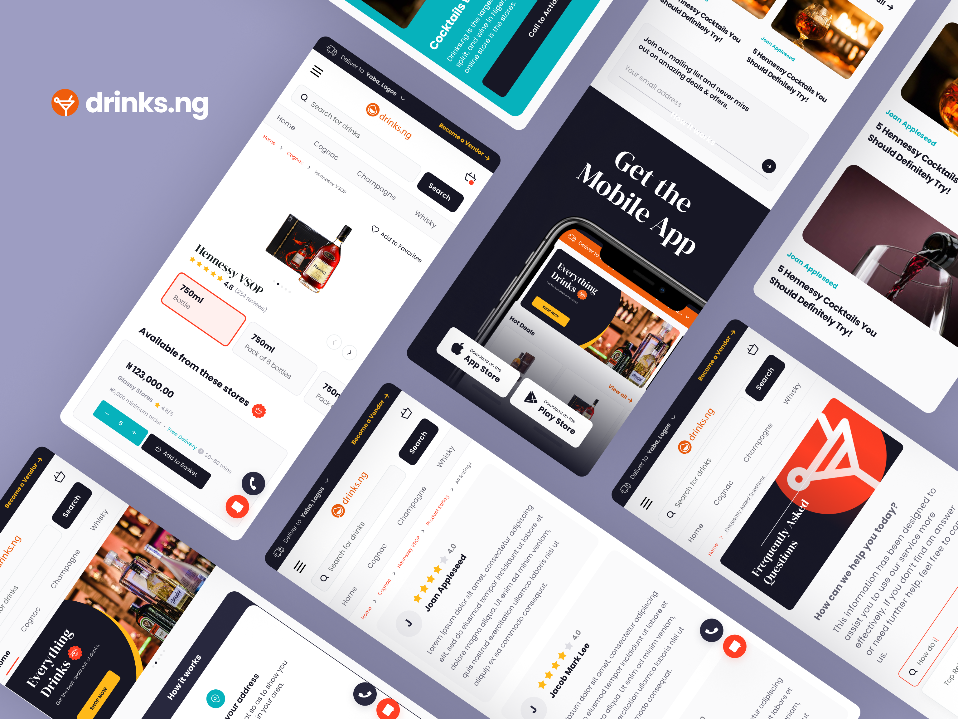 Drinks NG Marketplace africa alcohol design drinks ecommerce ghana lagos nigeria pos sales ui ui design ux website