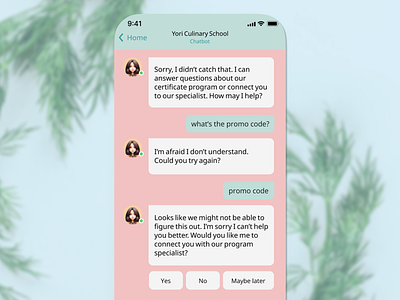 Education Conversation User Interface (CUI) bot chatbot conversation design cui design product