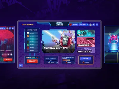 Supa Card Game design illustration ui ux web