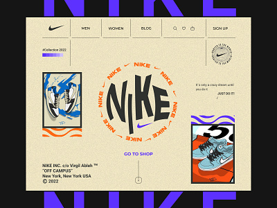 Nike - new collection shop animation branding concept design illustration landing logo nike shot ui uiux ux webdesign website