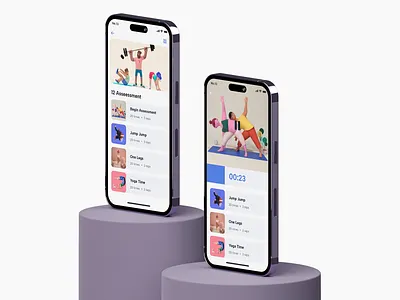 Tramkam Training App app fitness kit mobile template training tramkam ui yoga