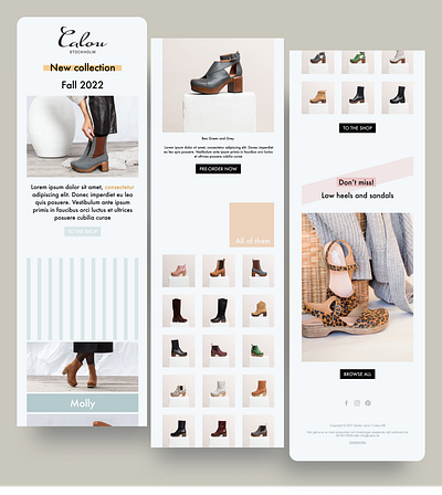 Newsletter design email design fashion figma newsletter